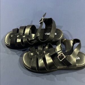 Sonoma Black Leather Sandals